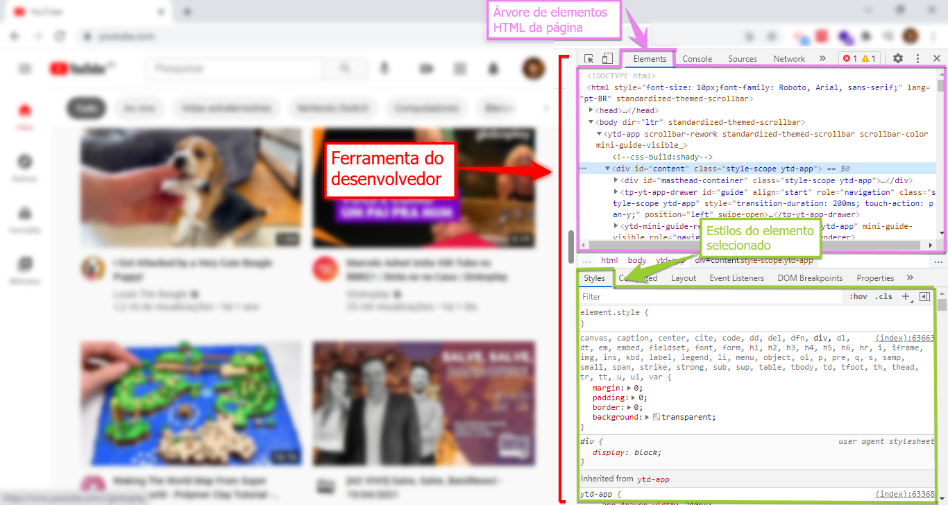 Ferramentas de desenvolvedor do Chrome